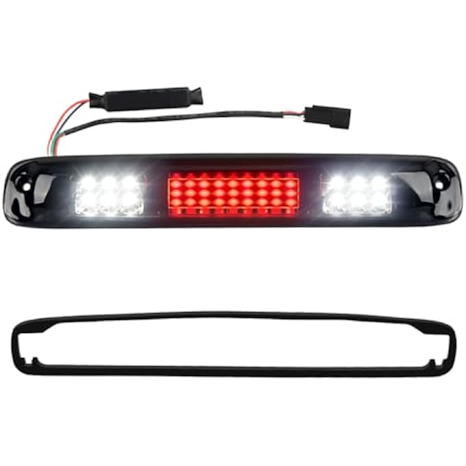 ريحني ضوء الفرامل الثالث LED عدسة مدخنة مع حشية مانعة للتسرب لسيارة شيفروليه سيلفرادو جي إم سي سييرا 1500 2500 3500 الكلاسيكية موديل 1999-2006 مجموعة مصباح التوقف المرتفع - Image 1