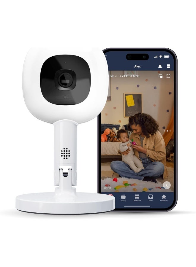 Nanit مراقب الأطفال الذكي نانيت برو وحامل فليكس - كاميرا فيديو آمنة بدقة 1080 بكسل عبر الواي فاي - Image 1
