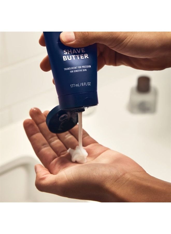 DOLLAR SHAVE CLUB - Shave Butter 2-Pack | For Sensitive Skin, A Translucent Shaving Cream & Gel Alternative, Designed For A Gentle Glide, Helps To Fight Razor Bumps and Ingrown Hairs, Blue - Image 1