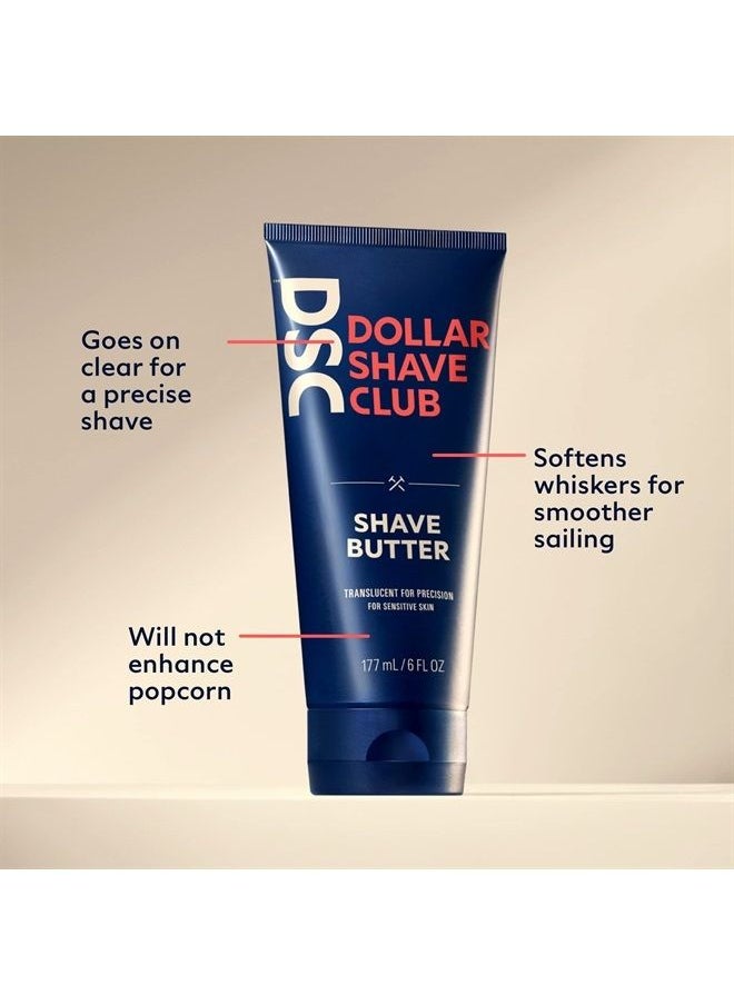DOLLAR SHAVE CLUB Shave Butter 2-Pack | For Sensitive Skin, A Translucent Shaving Cream & Gel Alternative, Designed For A Gentle Glide, Helps To Fight Razor Bumps and Ingrown Hairs, Blue  - Image 4