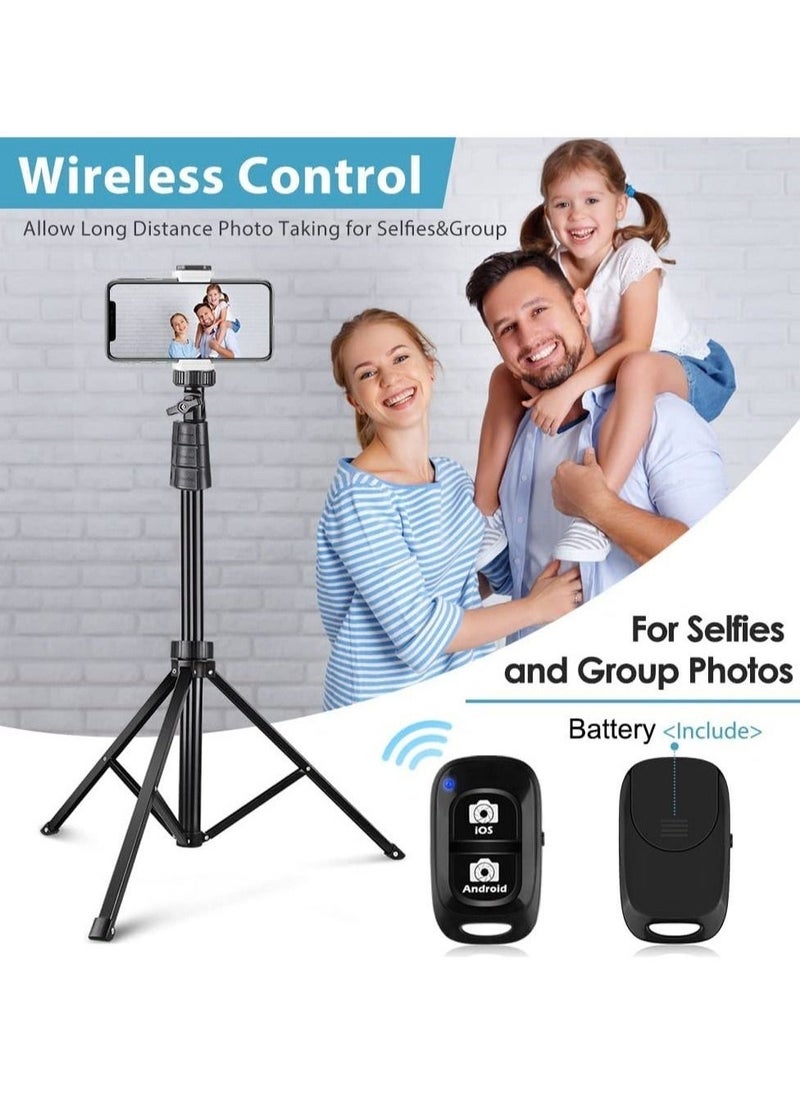 ELTRAZONE Selfie Stick,Phone Tripod Stand with Remote, Cell Phone Stand Tripod with Phone Holder for Vlogging - Image 2