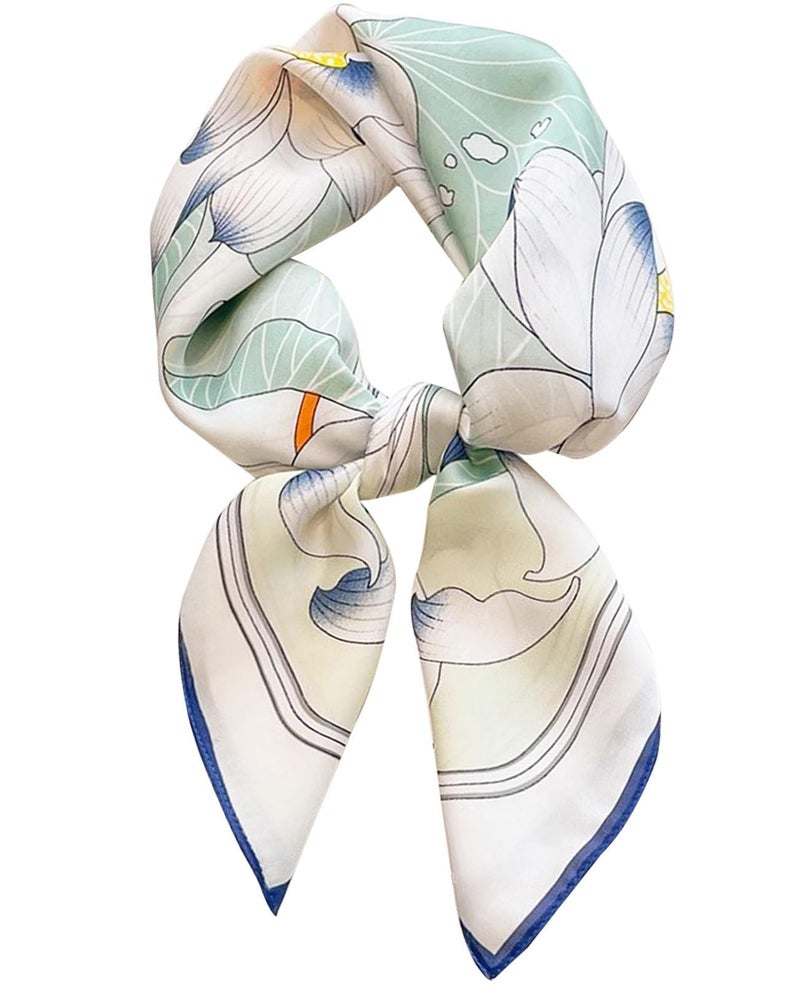 Zbdroxygen Silk Scarf for Women, Stylish Satin Scarf 70x70cm Square,Scarf for Women Elegant Head and Neck Accessory for Fashion, Travel and Gifting - Image 1