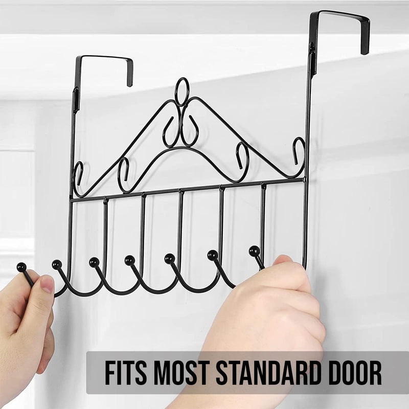 ATHA Over The Door Hooks Over The Door Hanger for Hanging Over Door Towel Rack Coat Rack Hanger Hooks for Clothing AntiRust Overdoor Organizer Rack with 7 Hooks for Bathroom Bedroom Hat Purse - Image 3
