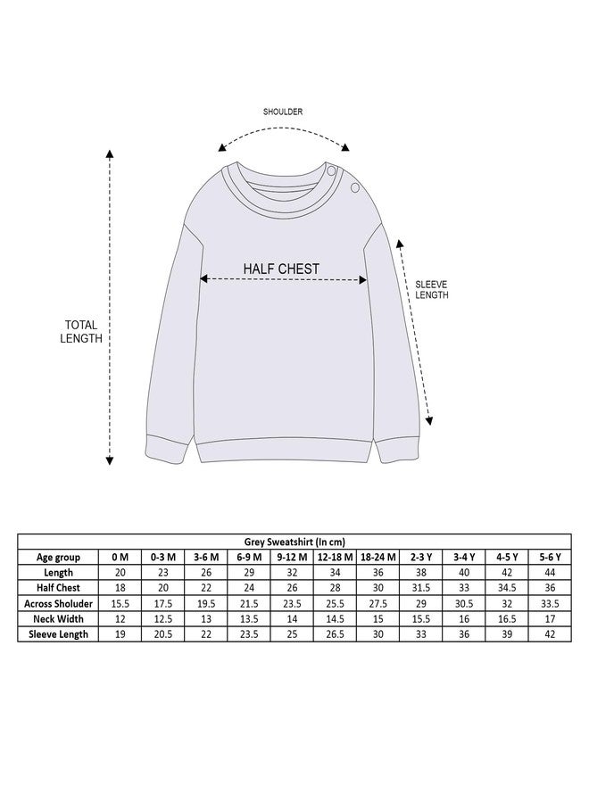 Mi Arcus Grey Knitted Full Sleeve Round Neck Sweatshirt for 3-4 Years Baby Girls Boys Kids Infants Toddlers - Image 4
