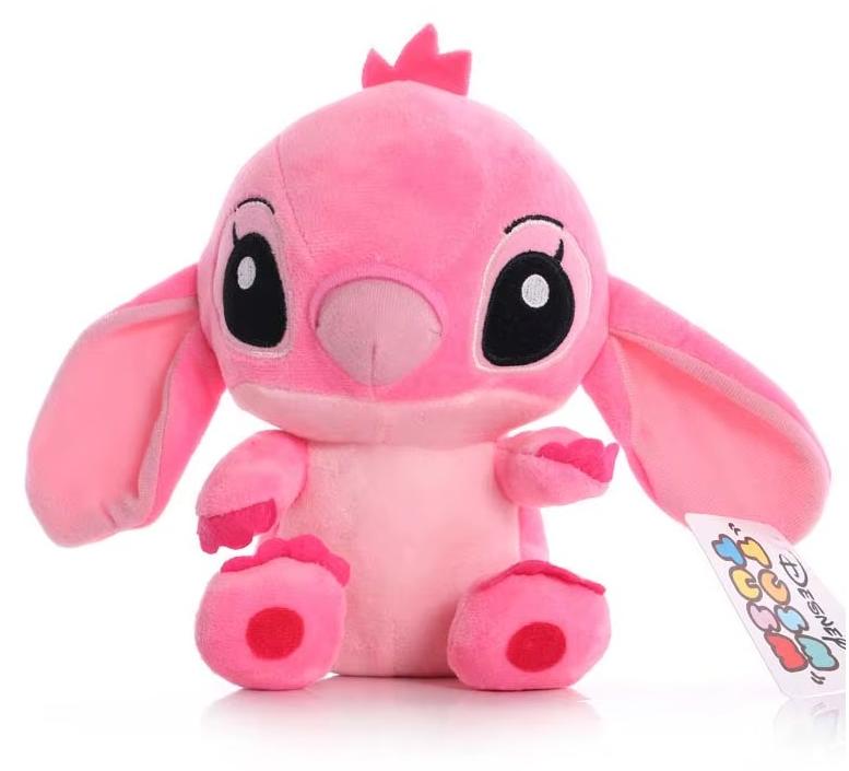 Disney Cartoon Stitch Plush Dolls, Size 25Cm, Pink