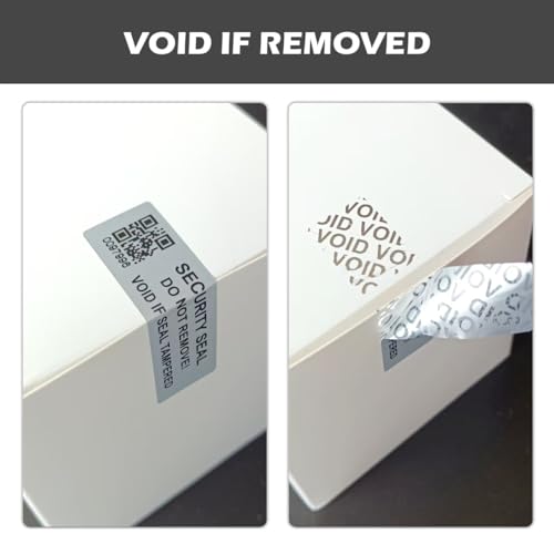 ILMBVM 200pcs Security Warranty Void qrcode Stickers with Serial Number Tamper Proof Evident Sealing Label for Package(2x0.6 inches,Matte Silver) - Image 2