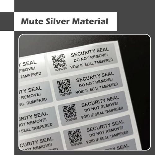 ILMBVM 200pcs Security Warranty Void qrcode Stickers with Serial Number Tamper Proof Evident Sealing Label for Package(2x0.6 inches,Matte Silver) - Image 5