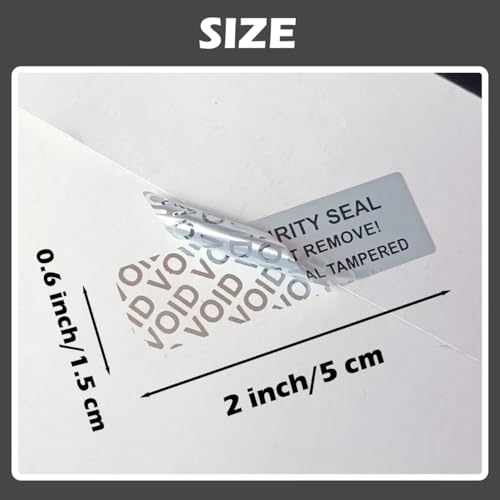 ILMBVM 200pcs Security Warranty Void qrcode Stickers with Serial Number Tamper Proof Evident Sealing Label for Package(2x0.6 inches,Matte Silver) - Image 4