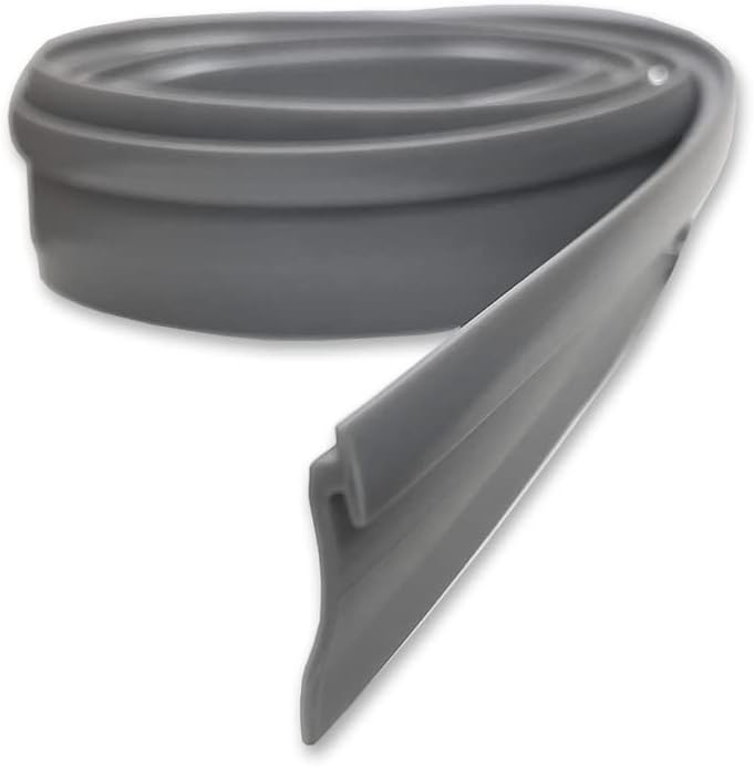 TechnologyLK Gordon Glass® Angled Gray Vinyl for Framed Shower Door Drip Rail - 36" Long, Framed Shower Door Bottom Sweep, Made in USA. - Image 1