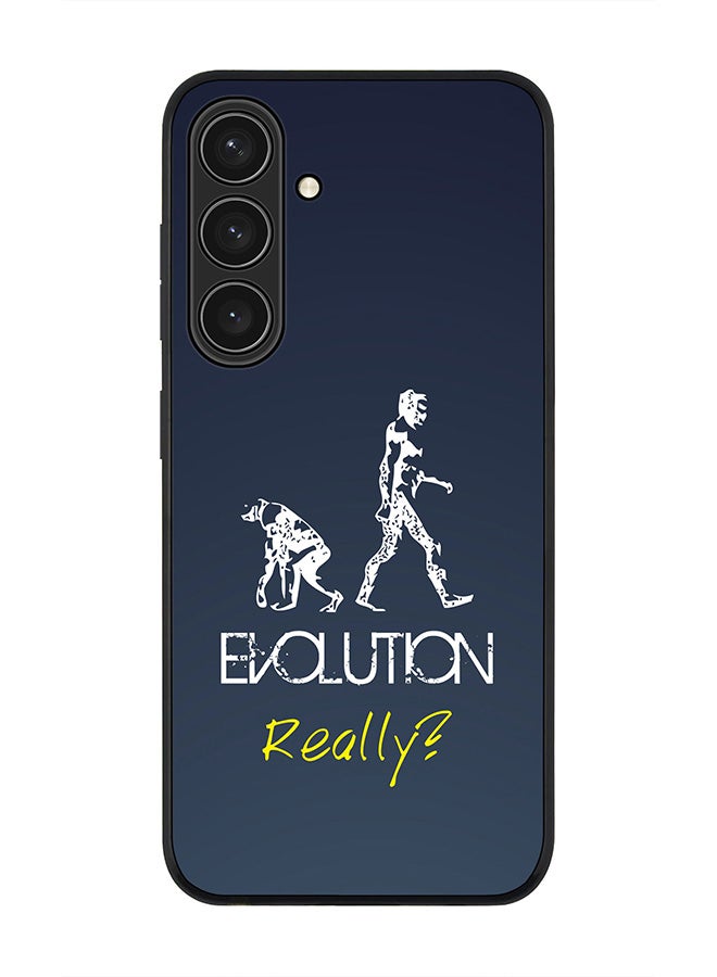 Stylizedd Rugged Black edge case for Samsung Galaxy S24 Plus, Slim fit Soft Case Flexible Anti Drop TPU Gel Thin Cover- Evolution, Really (Grey) - Image 1
