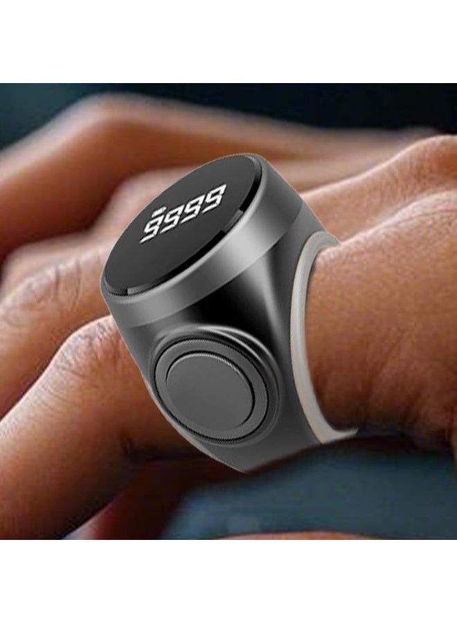 Kimaya Counter Ring - 4 Digit Handheld Clicker Pitch Counter,Digital Waterproof Tasbeeh Prayer Counting Tool for Meditation, Relaxation, Active Fingers - Image 1