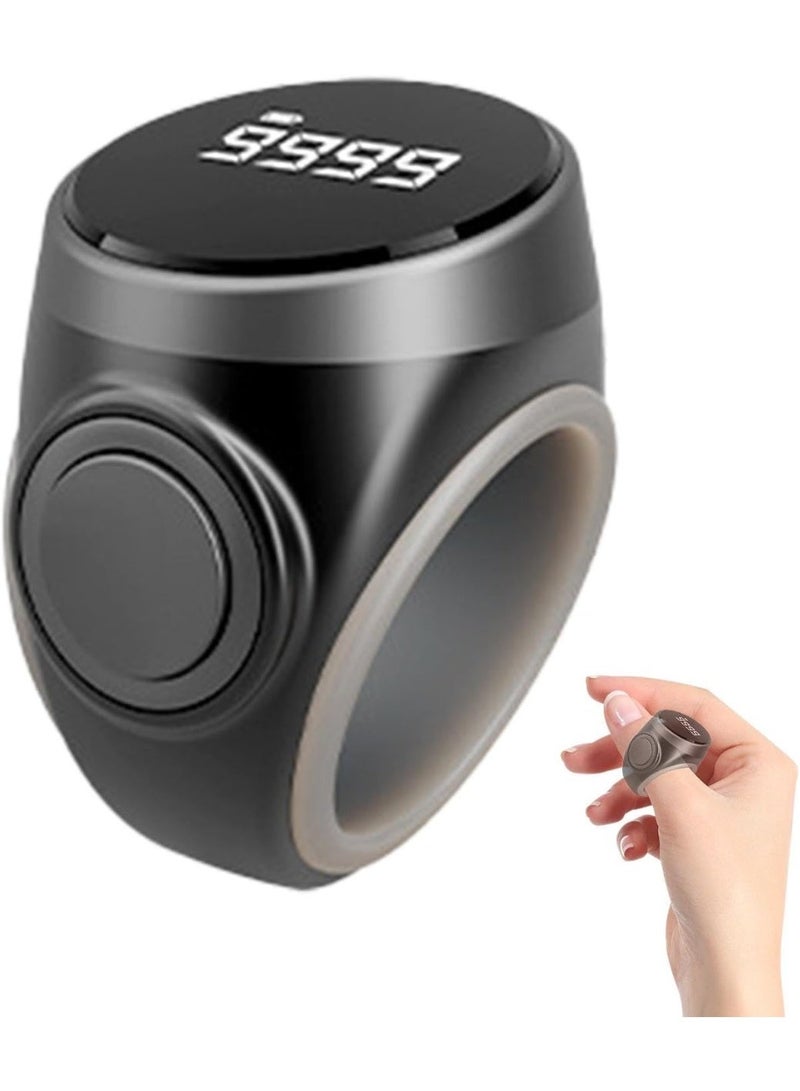 Kimaya Counter Ring - 4 Digit Handheld Clicker Pitch Counter,Digital Waterproof Tasbeeh Prayer Counting Tool for Meditation, Relaxation, Active Fingers - Image 2
