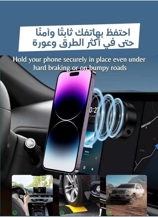 Generic Magnetic Car Phone Holder with Suction Mount Base  - Image 1