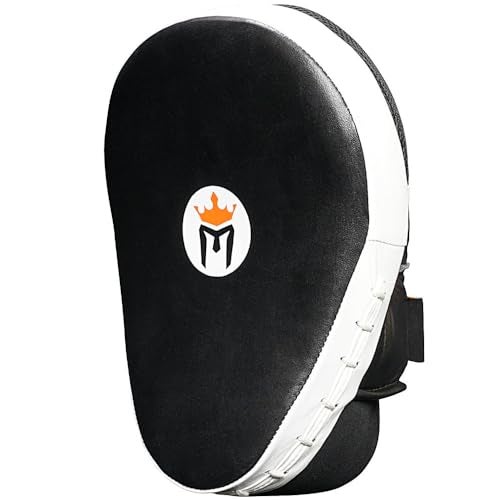 Meister Cowhide Leather Curved Focus Mitts wWrist Support Pair - Image 3