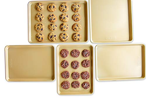 Nordic Ware Naturals Aluminum NonStick Baker's Quarter Sheet Small, Gold - Image 5