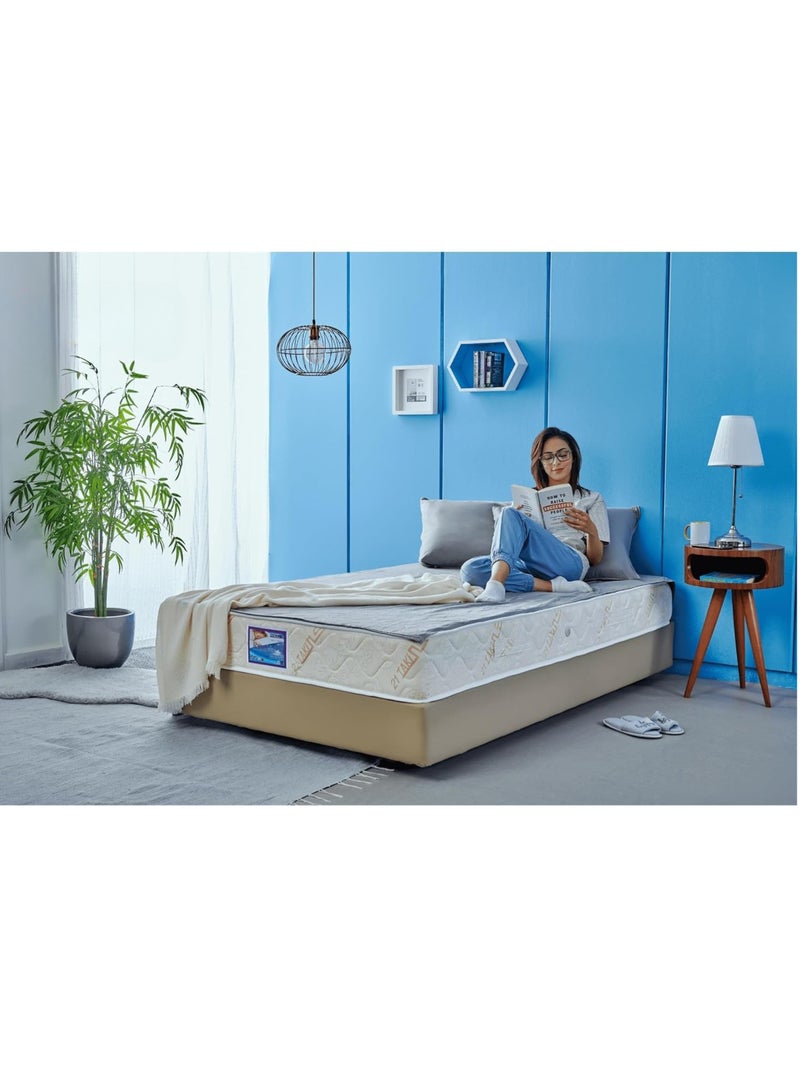 Generic Retro Innerspring Mattress 160 x 195 cm – 20 cm Height, Bonnell Spring, Polyester Fabric with Sponge Coating, Ventilation Holes & Mounting Clips - Image 5