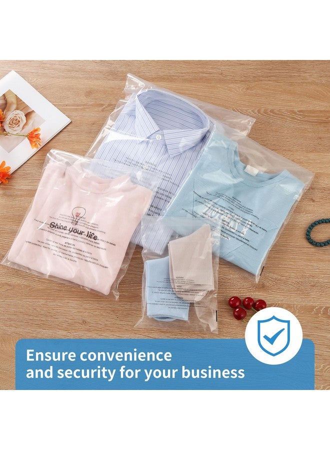 iMailer - 200 Pcs - 12" X 15" Poly Bags With Suffocation Warning Self Seal- Clear Shipping Bags 1.6 Mil For Clothing, Shirts, Packaging - Permanent Adhesive - Image 5