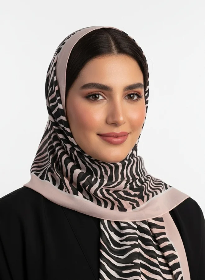 عبايات لمحة طرحة زيبرا نود – نقشة مخططة أنيقة