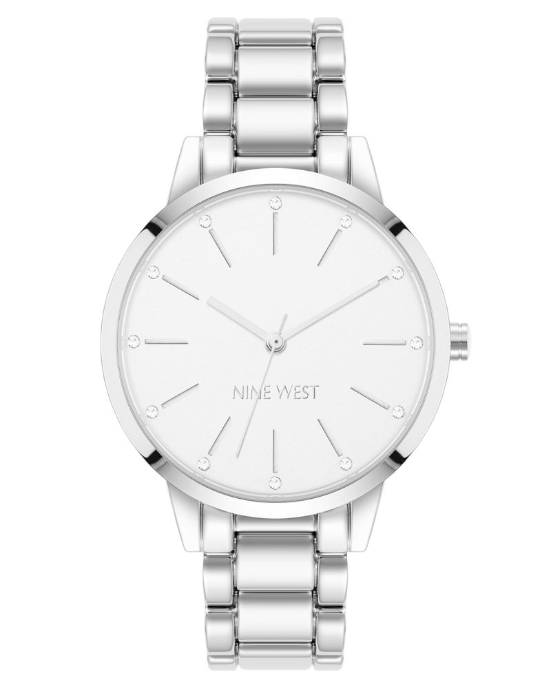 Nine West Women's Genuine Crystal Accented Bracelet Watch - Image 4