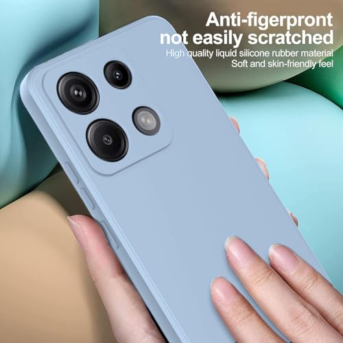 DIZORO Compatible with Mi Redmi Note 13 5G Back Cover with Upgraded Square Edges for Camera Protection Shockproof Flexible Matte Liquid Silicone Mobile Phone Case (Carolina) - Image 2