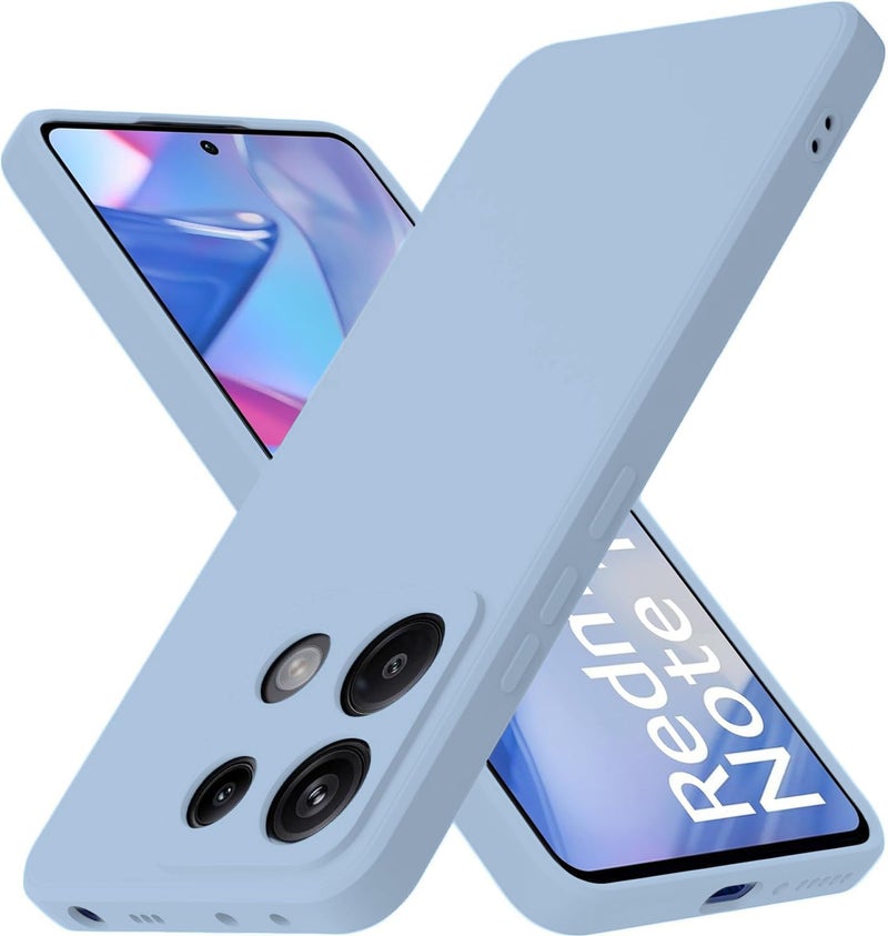 DIZORO Compatible with Mi Redmi Note 13 5G Back Cover with Upgraded Square Edges for Camera Protection Shockproof Flexible Matte Liquid Silicone Mobile Phone Case (Carolina) - Image 1