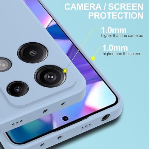 DIZORO Compatible with Mi Redmi Note 13 5G Back Cover with Upgraded Square Edges for Camera Protection Shockproof Flexible Matte Liquid Silicone Mobile Phone Case (Carolina) - Image 4
