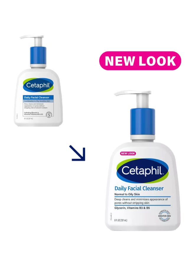 Cetaphil Daily Facial Cleanser, Normal To Oily Skin, 8 Oz 237ml - Image 2