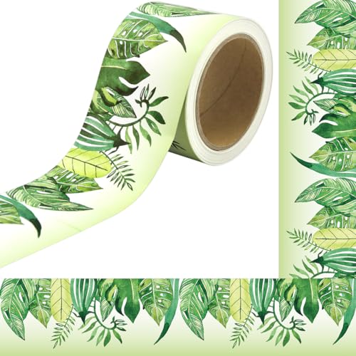 Fancy Land Safari Border for Bulletin Board Jungle Theme Bulletin Board Set Tropical Leaf Borders for Classroom Decor Back to School Decorations Supplies 36Ft - Image 2