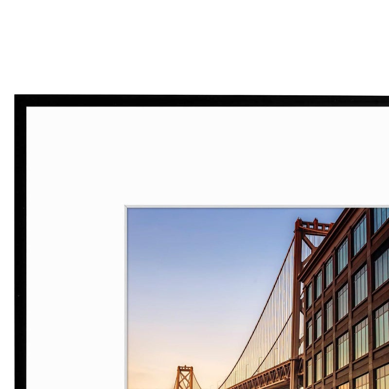 Frametory, 12x12 Aluminum Picture Frame - 12 x 12 Black Frame with Removable Mat for 8 x 8 Photo - 12 by 12 Durable Metal Frame with Real Glass - Sawtooth Hanger for Easy Wall Display - 1 Pack - Image 4