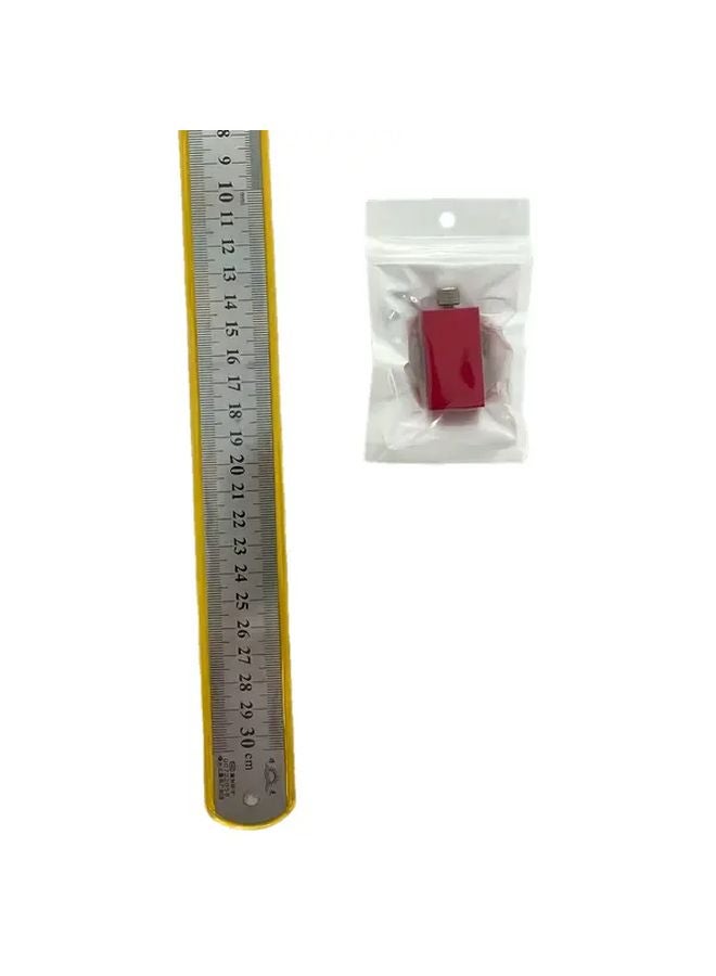 11.81 Inch Steel Ruler with Red Stopper Precision Woodworking Measuring Tool - Image 2