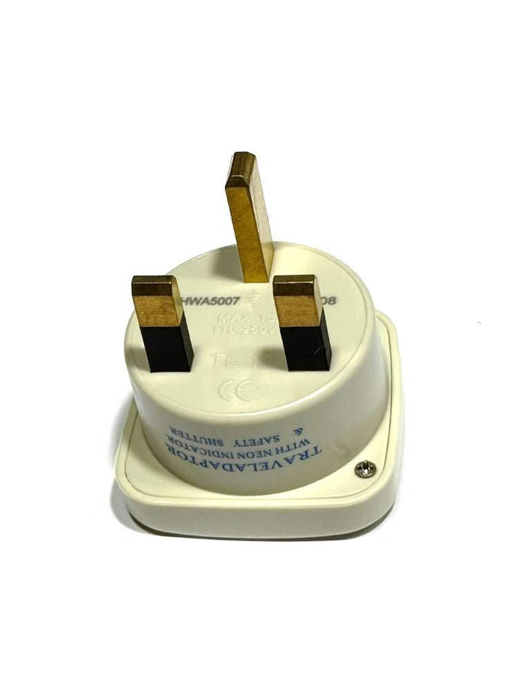 مودي محول MODI 250V ذو دبوس نحاسي مربع إلى مقبس عالمي HWA5007 13A مع مؤشر ضوئي وأغطية أمان مقاومة للأطفال - Image 4