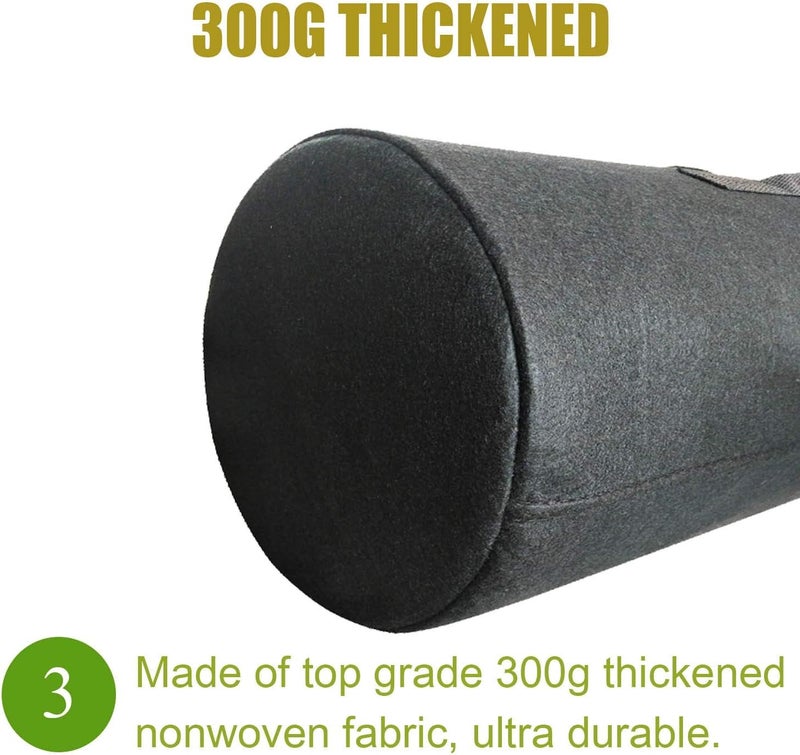 Cavisoo 24-Pack 5 Gallon Grow Bags, Heavy Duty Thickened Non-Woven Plant Fabric Pots with Reinforced Handles - Image 5
