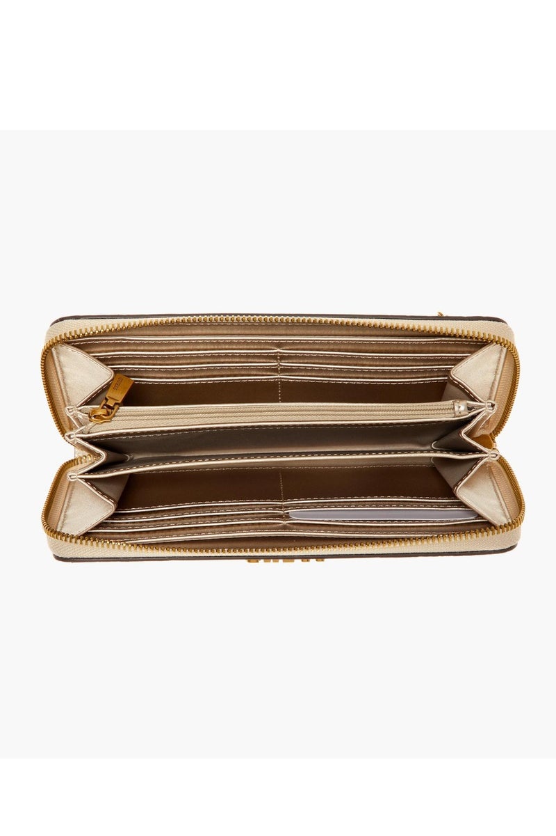 GUESS Brown Wallet Camera Bags & Backpacks For Women with Zipper and Classic Beige Print - Image 2