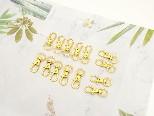 ZoloAJay 50pcs Swivel Snap Hooks Premium Metal Golden Lobster Claw Trigger Clasps for Lanyard Keychain Rings Bag Purse Tag Jewelry Making DIY Crafts Length 1.26inch(32mm) Inside Width 0.39inch(10mm) - Image 4