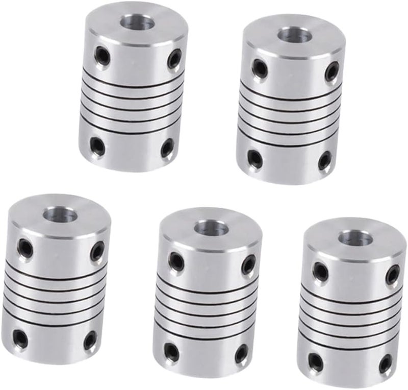 Unomor 5 قطع من أقراص اقتران العمود المرنة مقاس 5x8 مم لمحرك السائر والمرمز والطابعة والأجهزة - Image 1