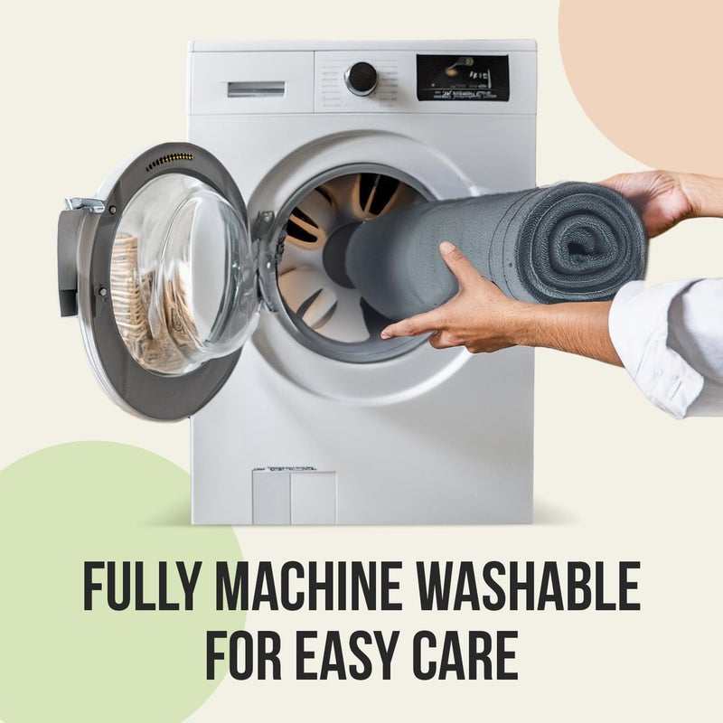 ITSOFT Memory Foam Bath Mat 24x16, Non Slip, Machine Washable, Quick Dry & Absorbent Bathroom Rugs, Bath Mats for Bathroom Floor, Tub & Shower, Bathroom Rug, Charcoal Gray - Image 5