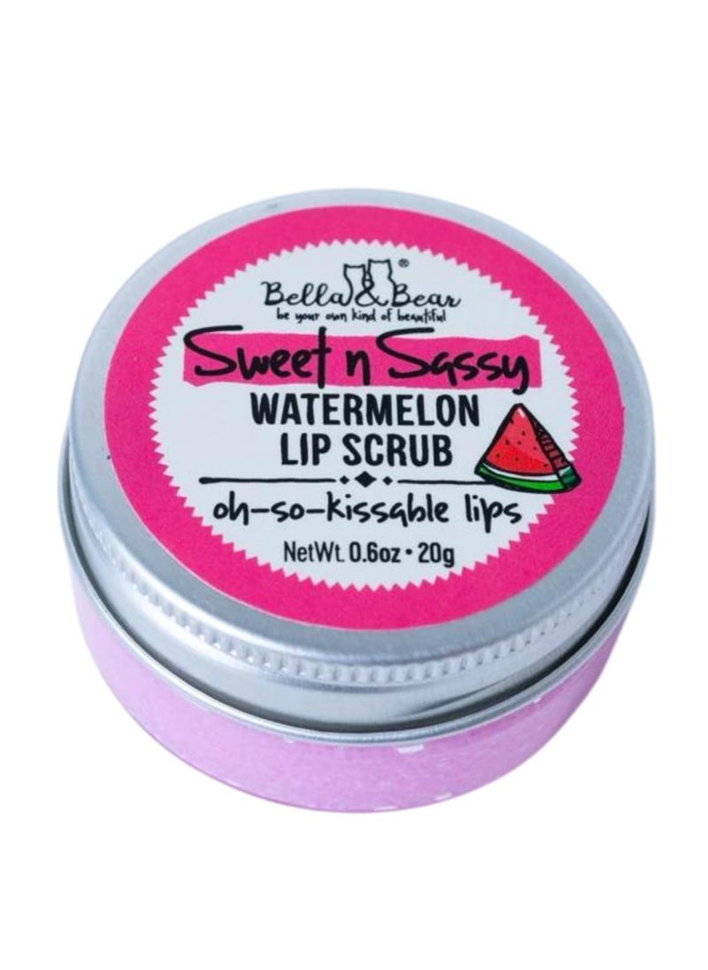 Bella and Bear - Bella & Bear Sweet 'n' Sassy Watermelon Exfoliating Lip Scrub, 0.6 oz - Image 1