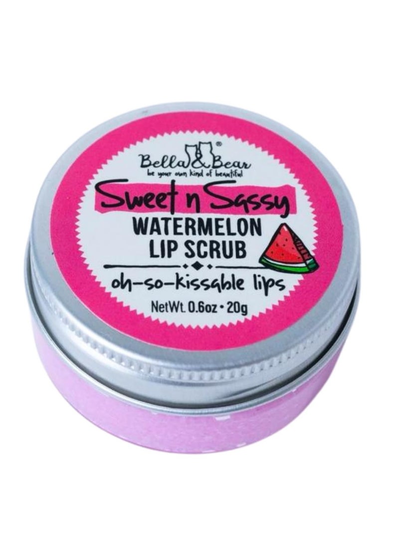 Bella and Bear - Bella & Bear Sweet 'n' Sassy Watermelon Exfoliating Lip Scrub, 0.6 oz - Image 1