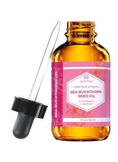 Leven Rose Leven Rose Sea Buckthorn Seed Oil, 100% Pure Unrefined Cold Pressed Anti Aging Acne Treatment for Hair Skin and Nails (1 oz)  - Image 1