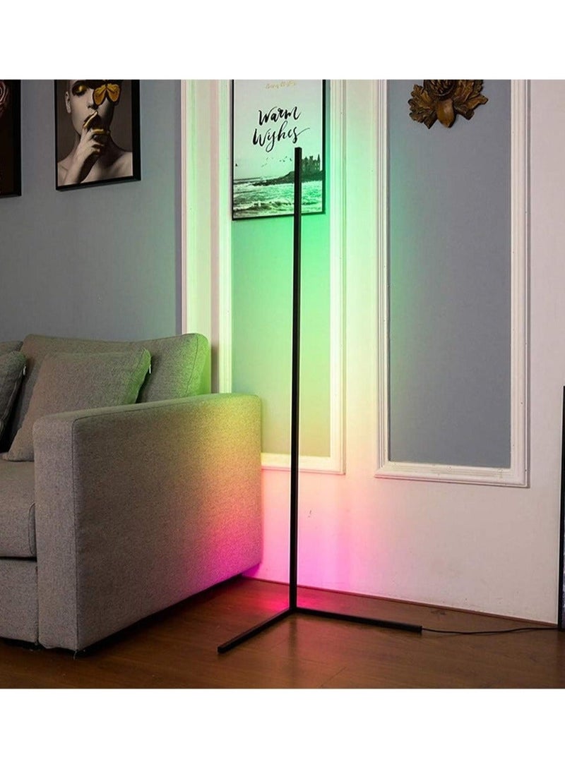Raxoom Smart RGB Floor Lamp, LED Floor Lamp Ambient Background Light, Modern Minimalism Color Changing LED Dimmable Torchiere, Black, 142cm, UK Plug, 20W Cool for Living Room, Bedroom and Play Room DIY - Image 4