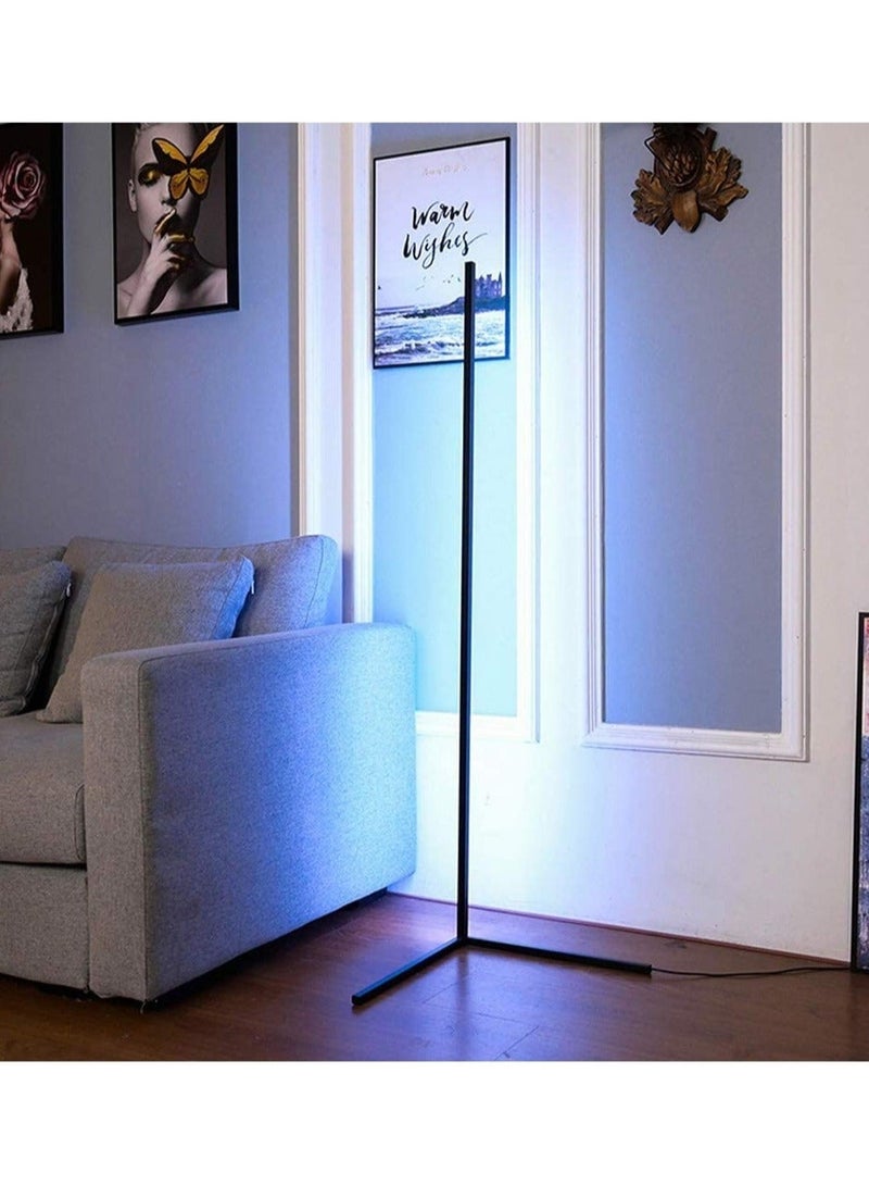 Raxoom Smart RGB Floor Lamp, LED Floor Lamp Ambient Background Light, Modern Minimalism Color Changing LED Dimmable Torchiere, Black, 142cm, UK Plug, 20W Cool for Living Room, Bedroom and Play Room DIY - Image 3