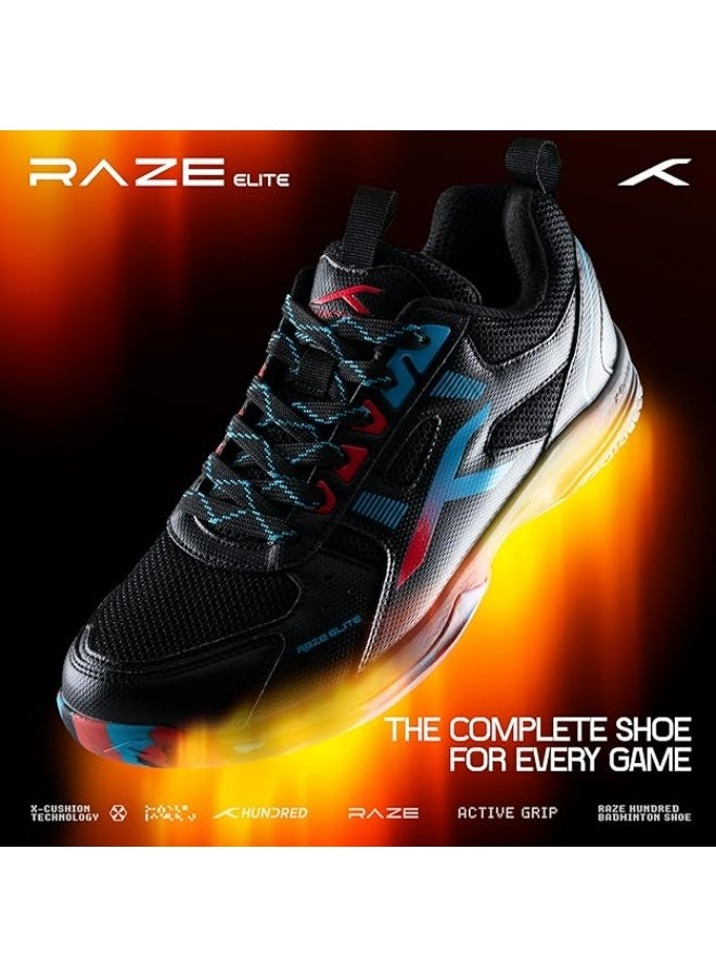 HUNDRED Raze Elite Unisex Badminton Shoes (Non Marking) Also Perfect Table Tennis, Volley , Basketball &Indoor Sport| Lightweight & Durable | X-Cushion,Active Grip Sole - Image 2