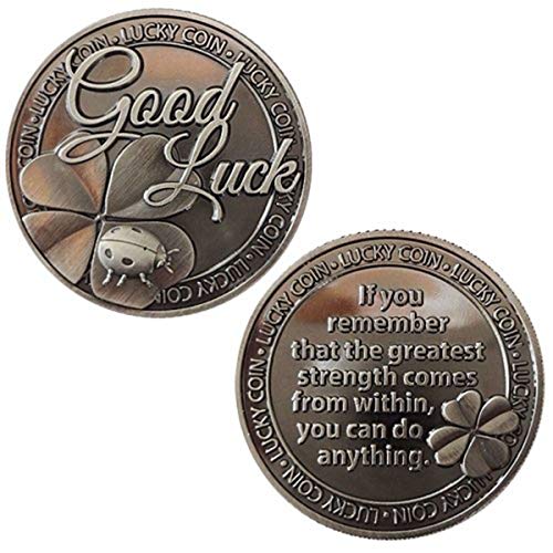 HARPIMER Lucky Coin Good Luck Sentimental Good Luck Coins Engraved Message Keepsake Gift Set Charm - Image 1