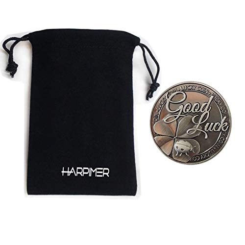 HARPIMER Lucky Coin Good Luck Sentimental Good Luck Coins Engraved Message Keepsake Gift Set Charm - Image 5