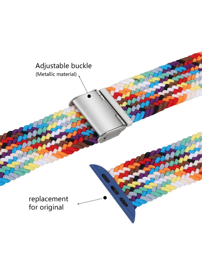 Generic - Bands Compatible With Apple Watch 38mm 40mm 41mm Series 9/8/7/SE/6/5/4/3/2/1 iWatch Ultra/Ultra 2/Braided Nylon Replacement Watch Band - Image 1