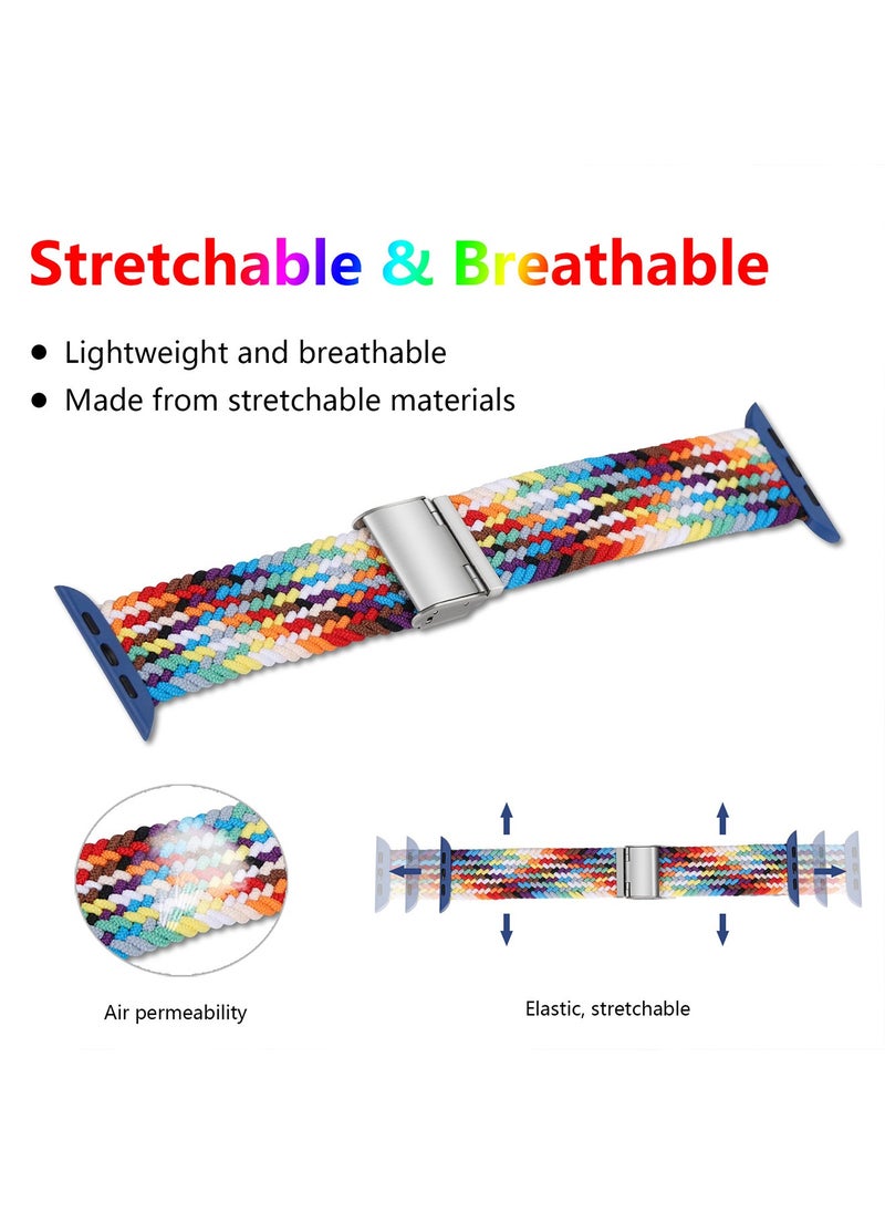 Generic - Bands Compatible With Apple Watch 38mm 40mm 41mm Series 9/8/7/SE/6/5/4/3/2/1 iWatch Ultra/Ultra 2/Braided Nylon Replacement Watch Band - Image 1