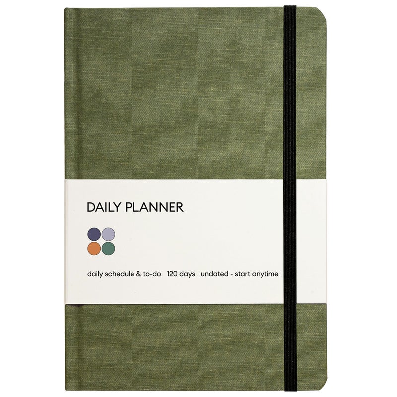Kunitsa Co. Undated Planner - Hardcover, with Habit Tracker & Goal Setting - Daily, 120 Days, Start Anytime (Forest) - Image 1