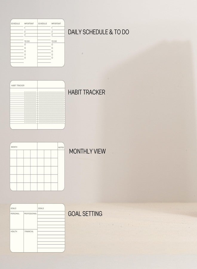 Kunitsa Co. Undated Planner - Hardcover, with Habit Tracker & Goal Setting - Daily, 120 Days, Start Anytime (Forest) - Image 5