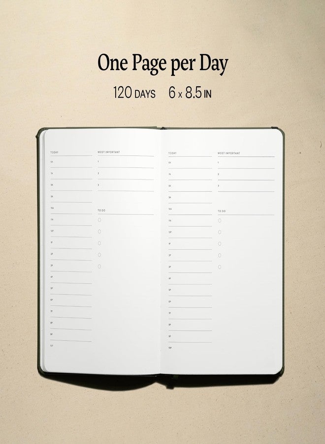 Kunitsa Co. Undated Planner - Hardcover, with Habit Tracker & Goal Setting - Daily, 120 Days, Start Anytime (Forest) - Image 4