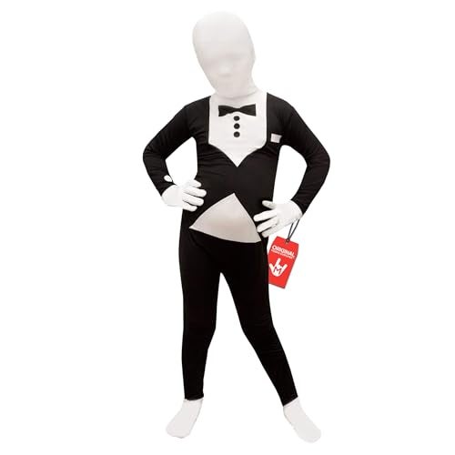 Morphsuits Tuxedo Kids Black Morph Suit Boys Black Morph Suit Kids Black Bodysuit Costume Zentai Suit Scary Costumes Kids Large - Image 1
